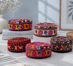 Gilgiti Embroidered Cap for Women - Handmade product photo 3