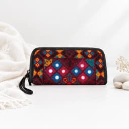 Ladies Embroidered Woolen Purse - Mirror Work product photo 3