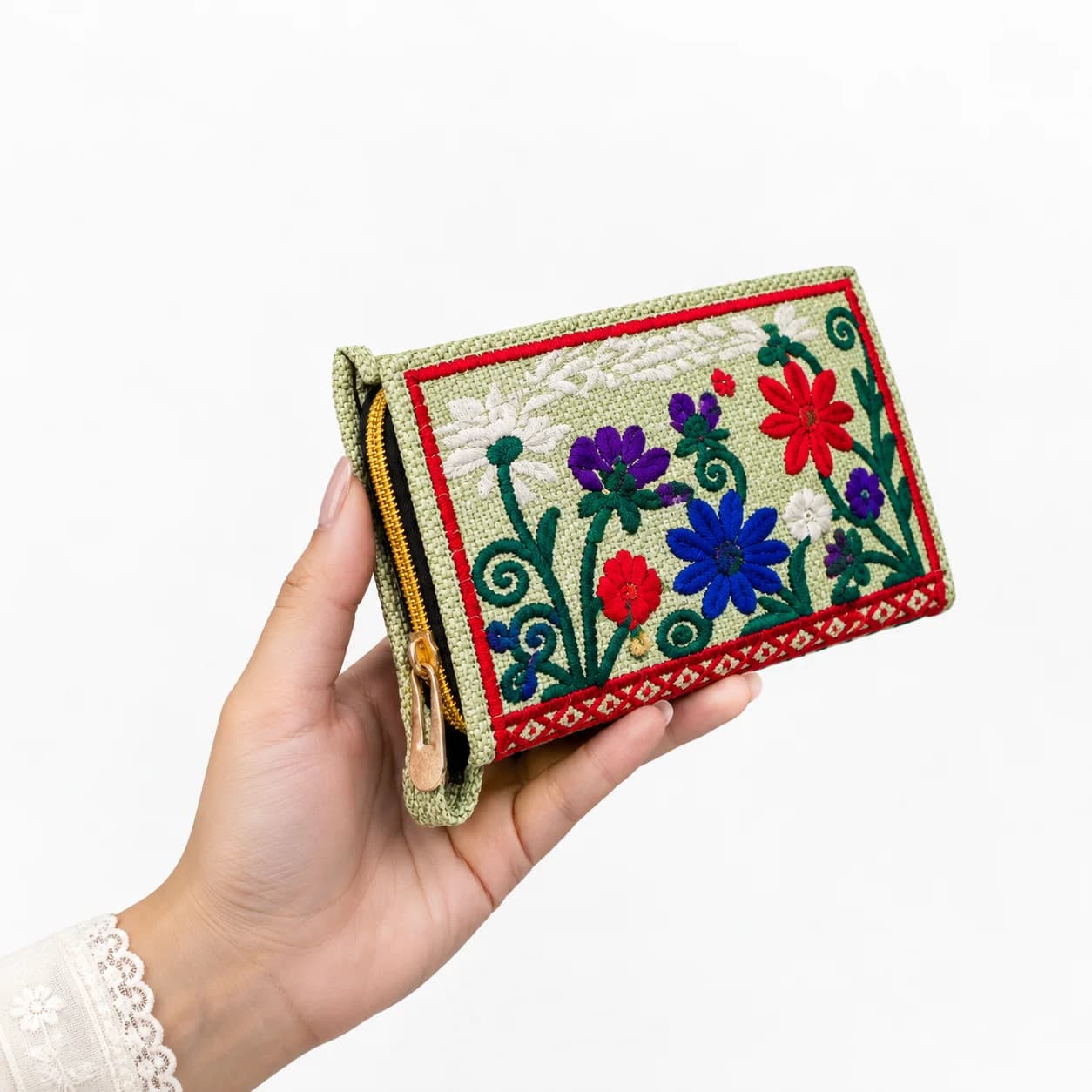 Women's Embroidered Woolen Purse product photo 3